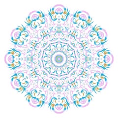 Flower mandala. Printable package decorative elements. Coloring page template. It is fantastic vector illustrations