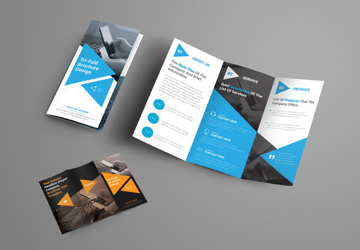 Business Brochure with Triangle Elements