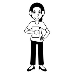 Woman doctor cartoon vector illustration graphic design