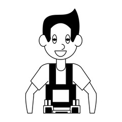 Carpenter man cartoon vector illustration graphic design