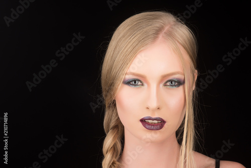 Fashion Model With Makeup And Stylish Hairdo Makeup Look And