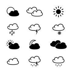 Weather icons black