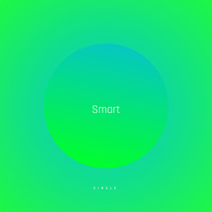 Minimal cover with smooth blend gradient background and simple geometric shape. Square format. Clean and beautiful colors.
