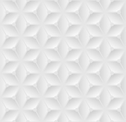 White seamless 3D texture. Modern pattern. Vector illustration