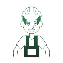 Construction worker cartoon vector illustration graphic design