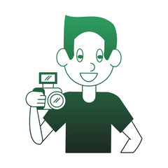 Photographer worker cartoon vector illustration graphic design