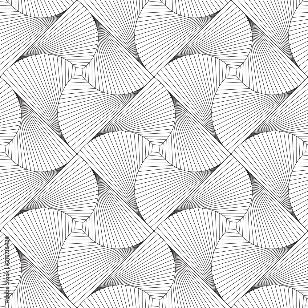 Aufkleber seamless pattern from squares. optical illusion of rotation.