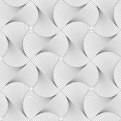 Seamless pattern from squares. Optical illusion of rotation.
