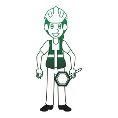 Traffic controller worker vector illustration graphic design