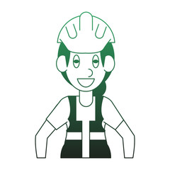 Construction worker cartoon vector illustration graphic design