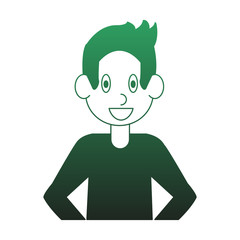 Young man cartoon vector illustration graphic design