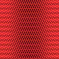 Knitted red texture. Seamless pattern. Vector illustration