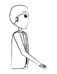 Cartoon businessman over white background, vector illustration