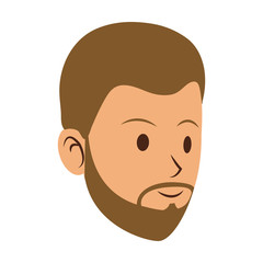 Young man face cartoon vector illustration graphic design