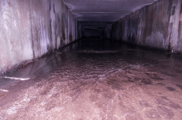 Underground highway. Drainage main.