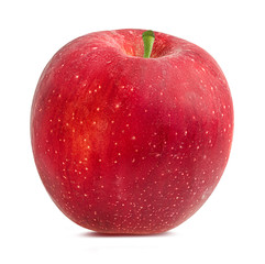 Fresh red apple isolated on white background with clipping path