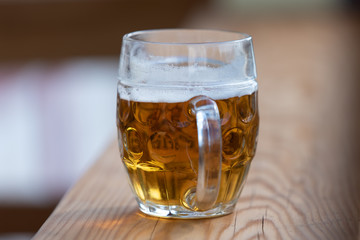 glass of beer close up