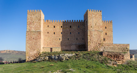 Fototapeta na wymiar Panorama of the castle of Siguenza, Spain