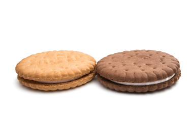 sandwich cookies isolated