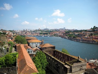 View on the city of Porto and the river Douro in Portugal