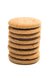 sandwich cookies isolated