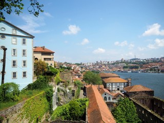 Fototapeta na wymiar View on the city of Porto and the river Douro in Portugal