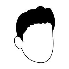 Young man faceless cartoon vector illustration graphic design