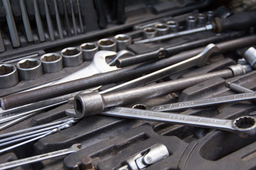 Fototapeta premium mechanic tools for repairing a car