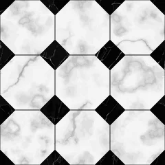 Poster Marble Luxury Check Seamless Pattern © kronalux