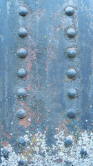 Closeup of old industrial equipment from the turn of the century steel mill, or steelworks, in Osterbybruk Sweden.