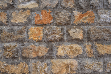 Background of stone wall texture.