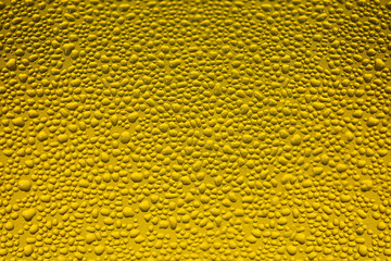 The misted glass glass with beer, a close up