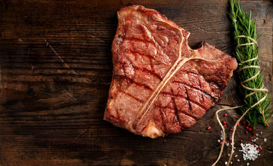 T bone beef steak