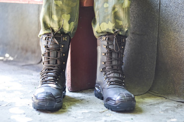 Army uniform military boots and pants