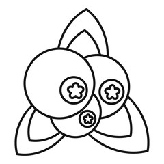 Fresh berries icon. Outline illustration of fresh berries vector icon for web design isolated on white background