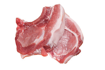 Raw meat isolated on white background