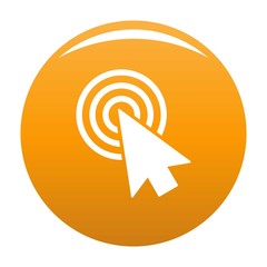 Cursor design element icon. Simple illustration of cursor design element vector icon for any design orange