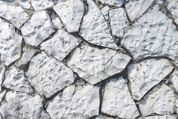 Wall of natural stone