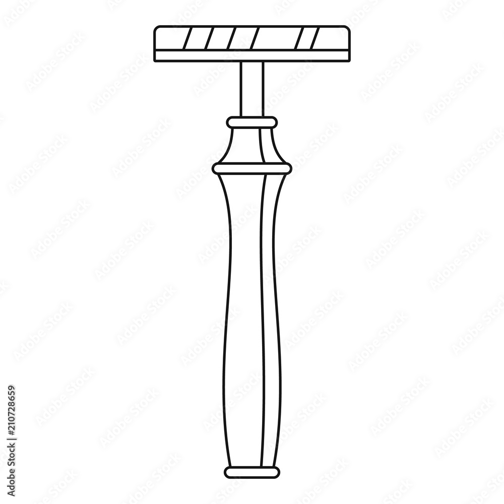 Poster retro razor icon. outline illustration of retro razor vector icon for web design isolated on white b