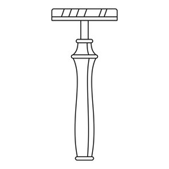 Retro razor icon. Outline illustration of retro razor vector icon for web design isolated on white background