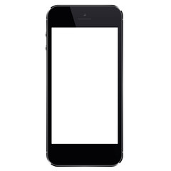 Smartphone with blank screen. Realistic mobile phone - stock vector.
