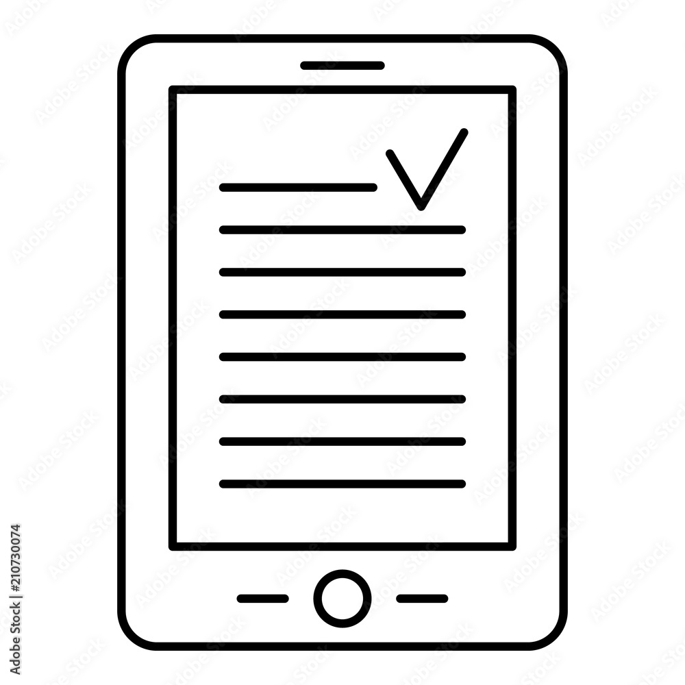 Poster reading device icon. outline illustration of reading device vector icon for web design isolated on w