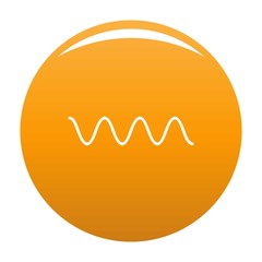 Equalizer electronic icon. Simple illustration of equalizer electronic vector icon for any design orange