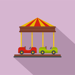 Car carousel icon. Flat illustration of car carousel vector icon for web design