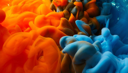 Ink in water background