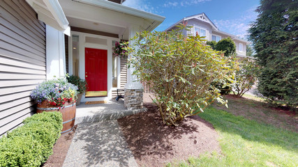 Fototapeta na wymiar Adorable home with covered porch.