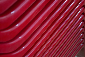 bends of contours of chairs in cafes build one on other..