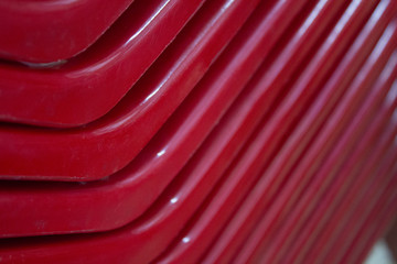 bends of contours of chairs in cafes build one on other..
