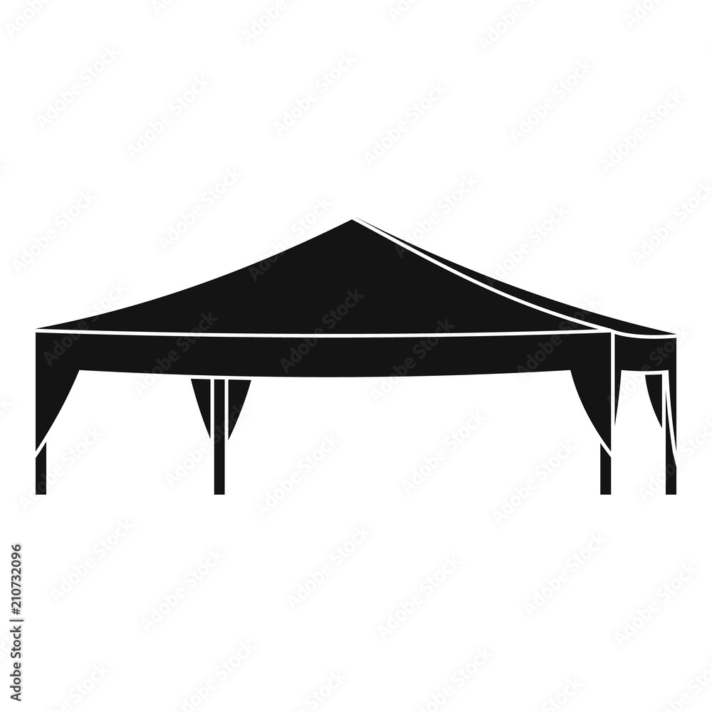 Poster event tent icon. simple illustration of event tent vector icon for web design isolated on white back