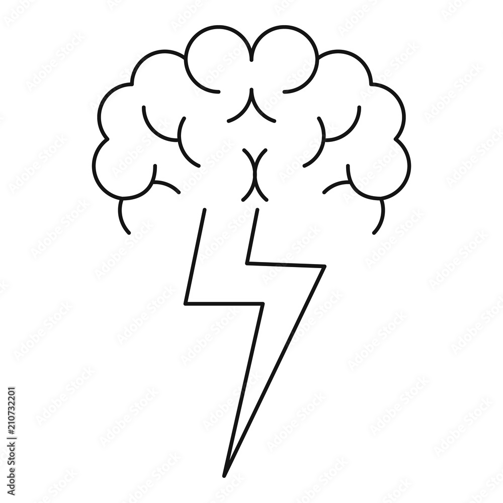 Poster brainstorming icon. outline brainstorming vector icon for web design isolated on white background